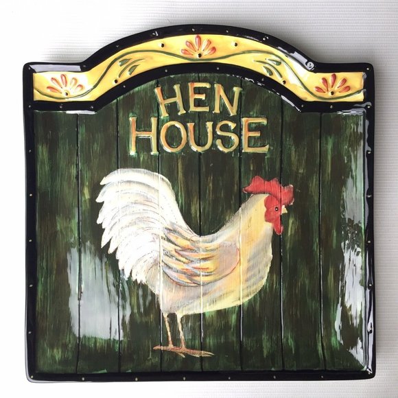 Certified International Other - Certified International Hen House Plate Serving Platter Country Farm Rooster 12"